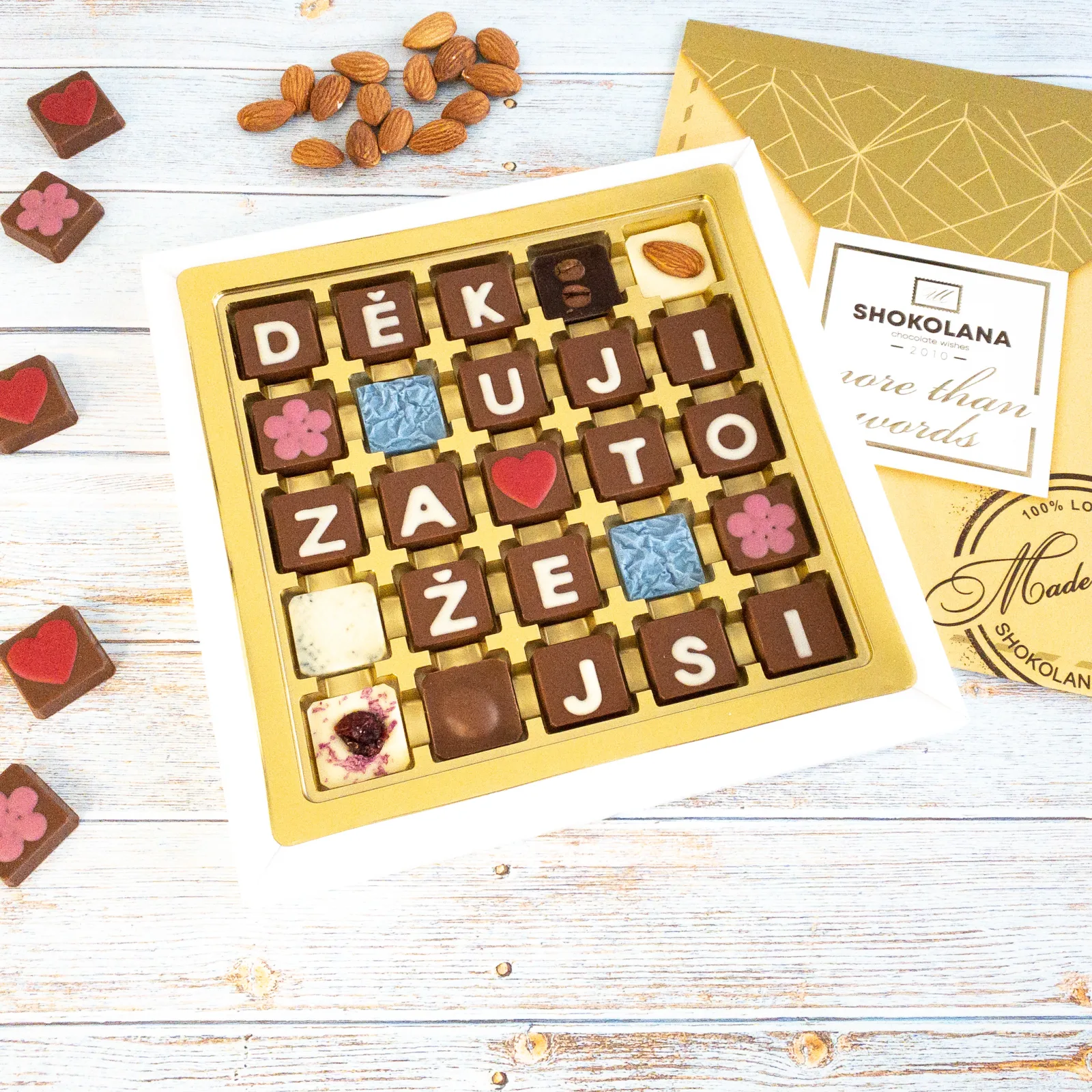 Chocolate letter details
